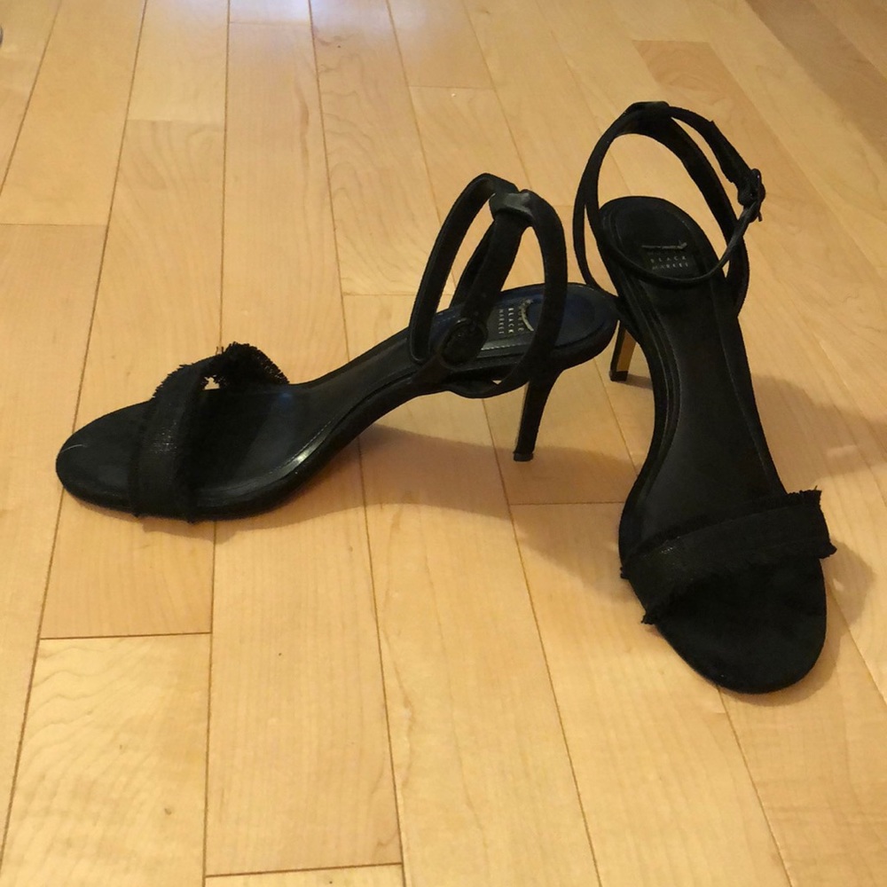 Black Open-toe Heels